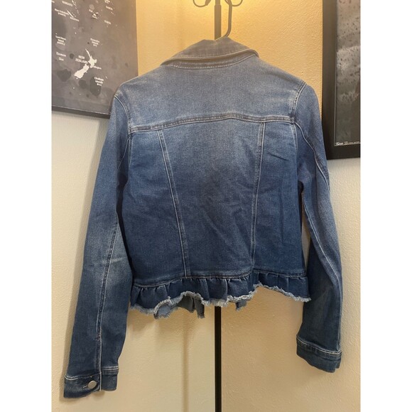 Baccini Denim Jean Jacket Long Sleeve Button Down Women Sz Small Blue - Picture 5 of 6